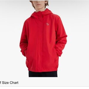 Baleaf Kids' Red Hooded Raincoat